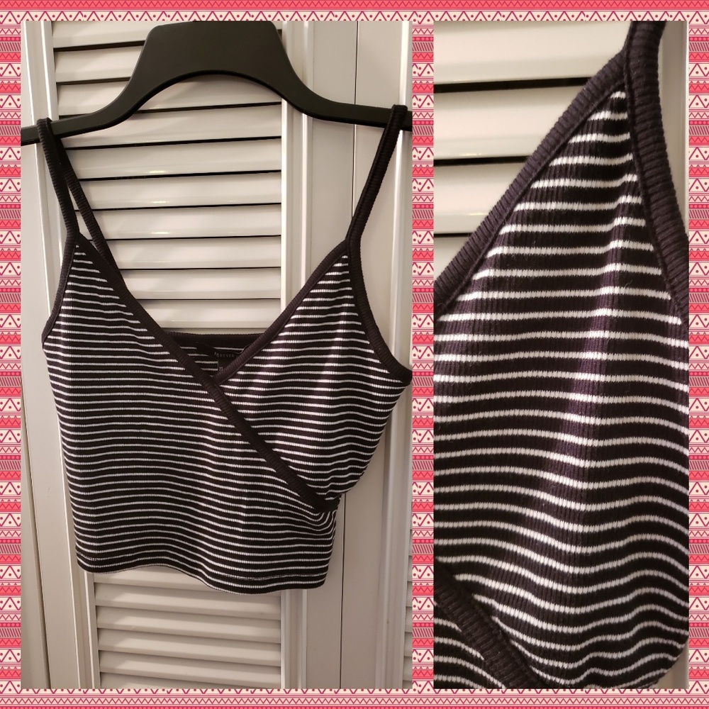 NWOT Striped crop top